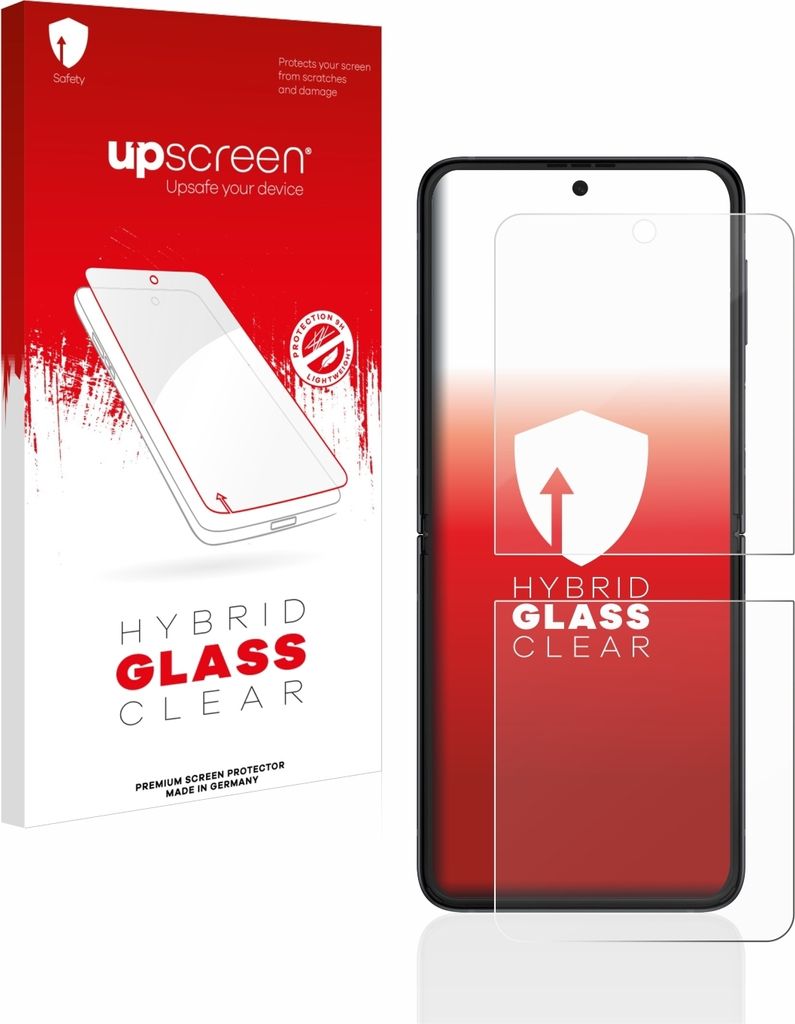 upscreen Schutzglas für Samsung Galaxy Z Flip 3 5G Schutzfolie Panzer Folie Glas Display Schutz klar