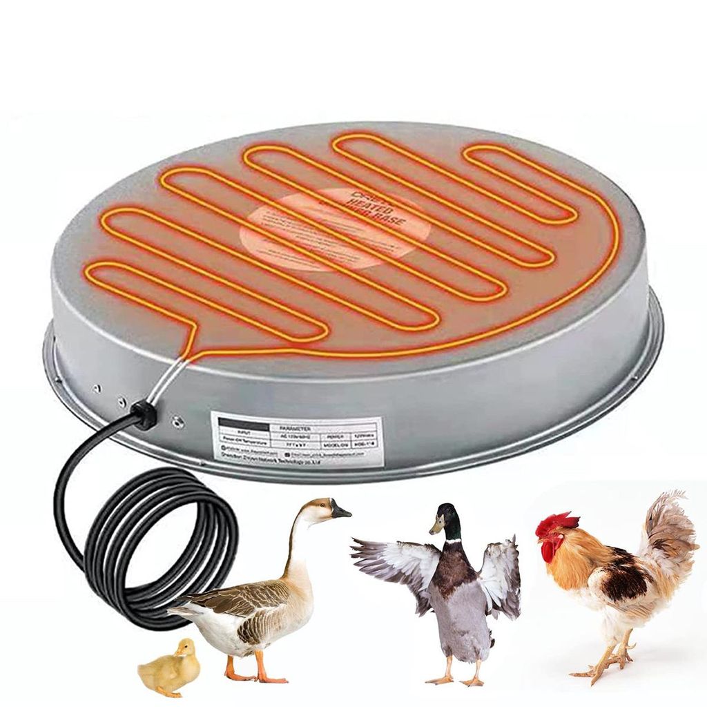 Beheizter Sockel für Geflügeltränke, 30W Tränkenheizer mit Thermostat, winterfest für Hühner & Farmgeflügel
