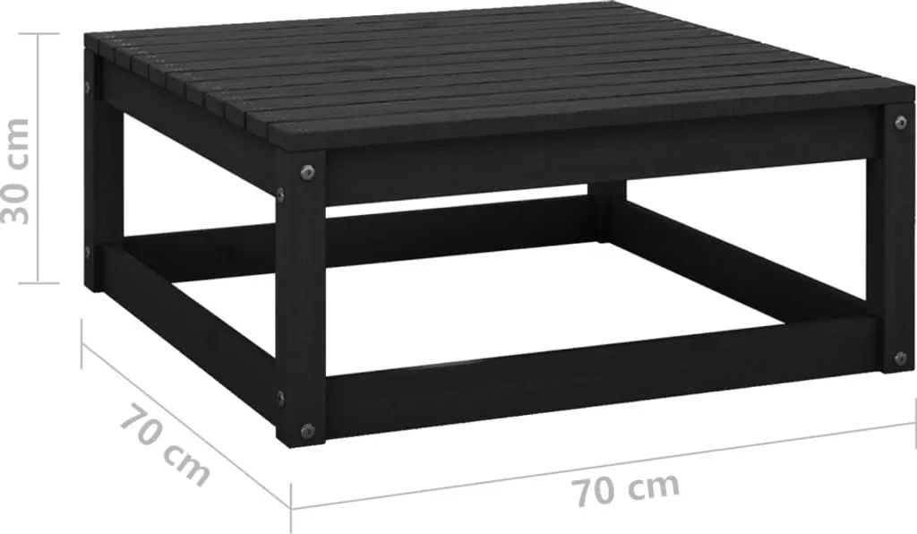 Set Divani Giardino 3 Pezzi vidaXL | Pino Nero Conveniente e Solido - 7