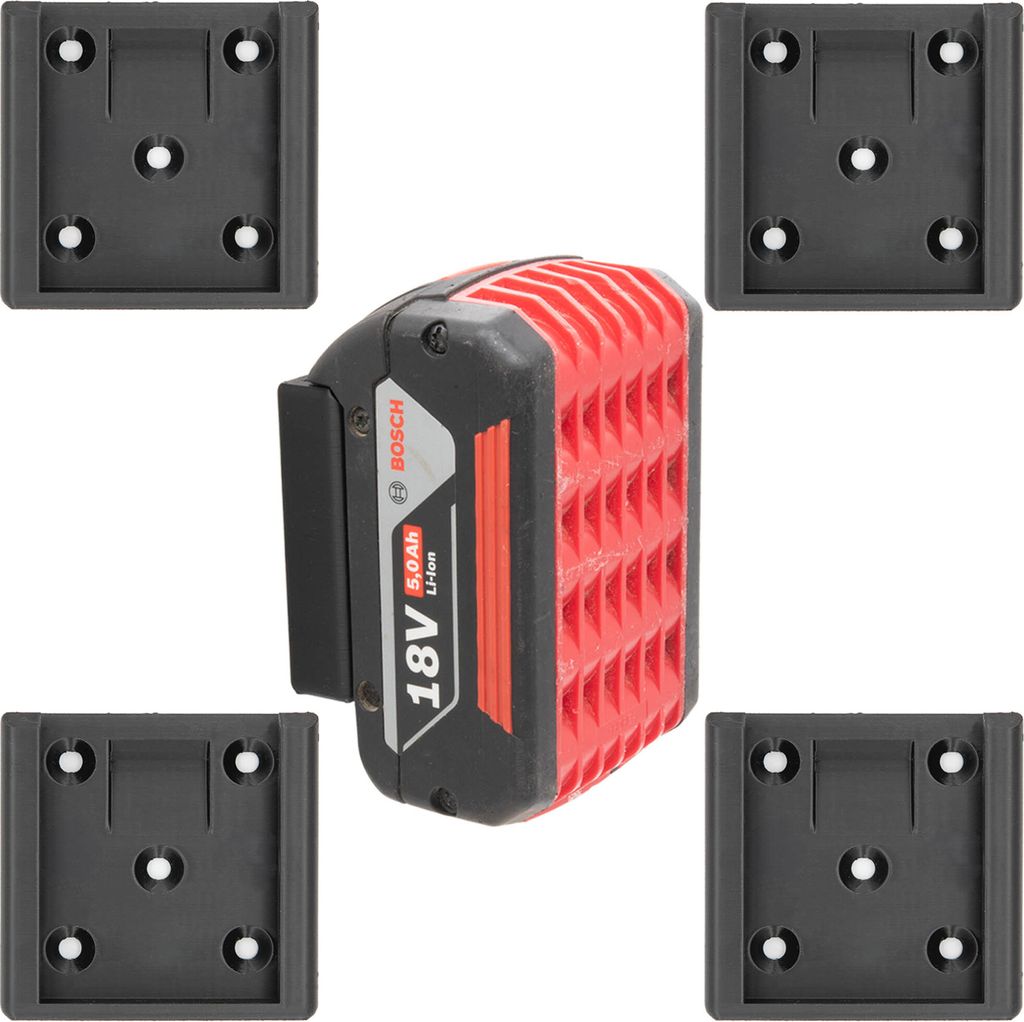 4x Akku Halter für Bosch 18V Halterung Akku Wandhalter Produktbild 