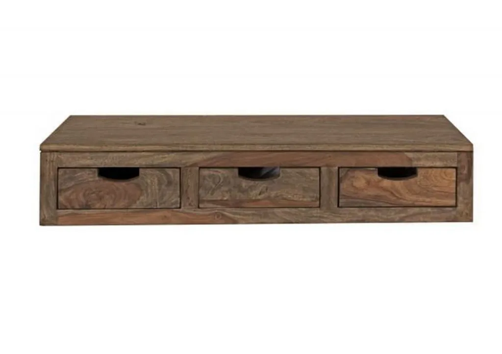 Étagère murale bois huilé 98 cm Gris taupe Palissandre #067
