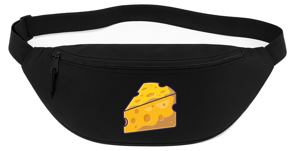 Huuraa Bauchtasche Käse Comic 2,5 Liter Black Polyester Crossbody Bag Geschenkidee
