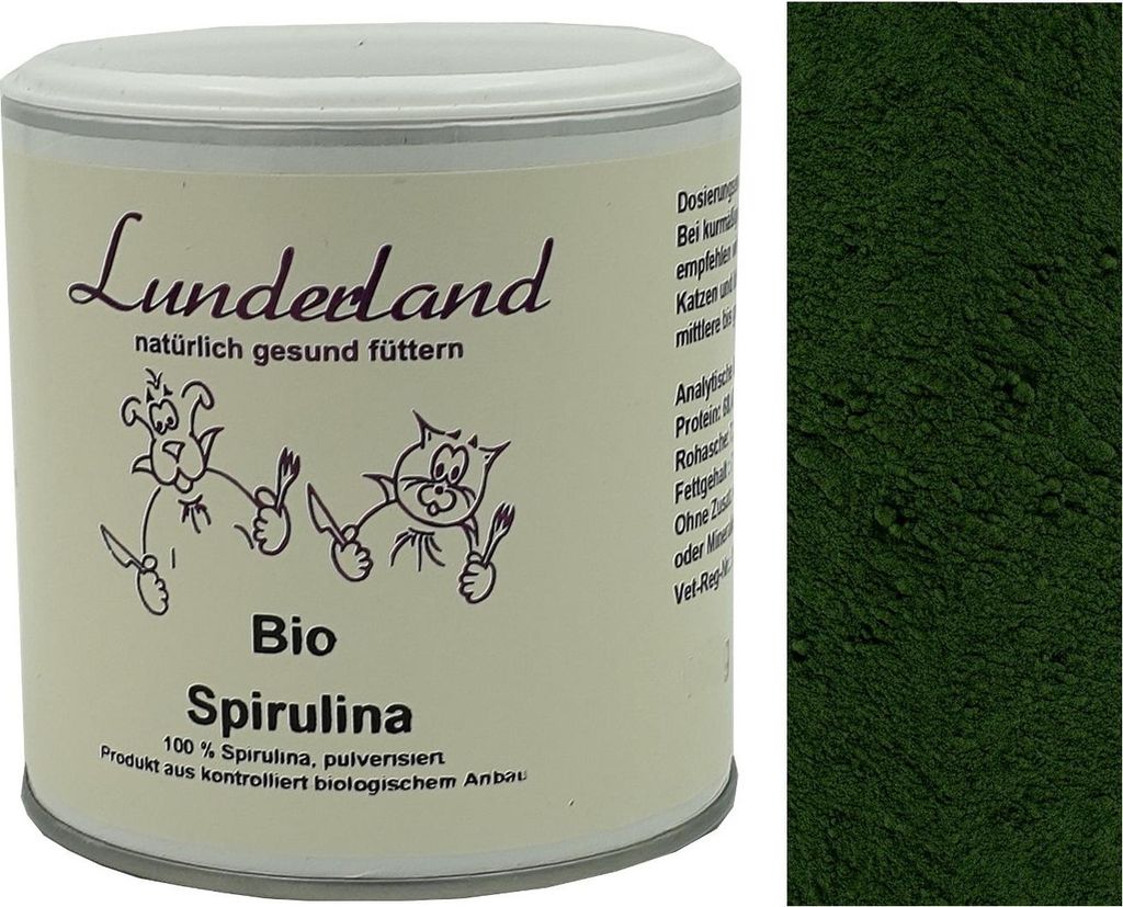 Lunderland Bio Spirulina 250g für Hunde und Katzen gemahlen und ohne weitere Zusätze