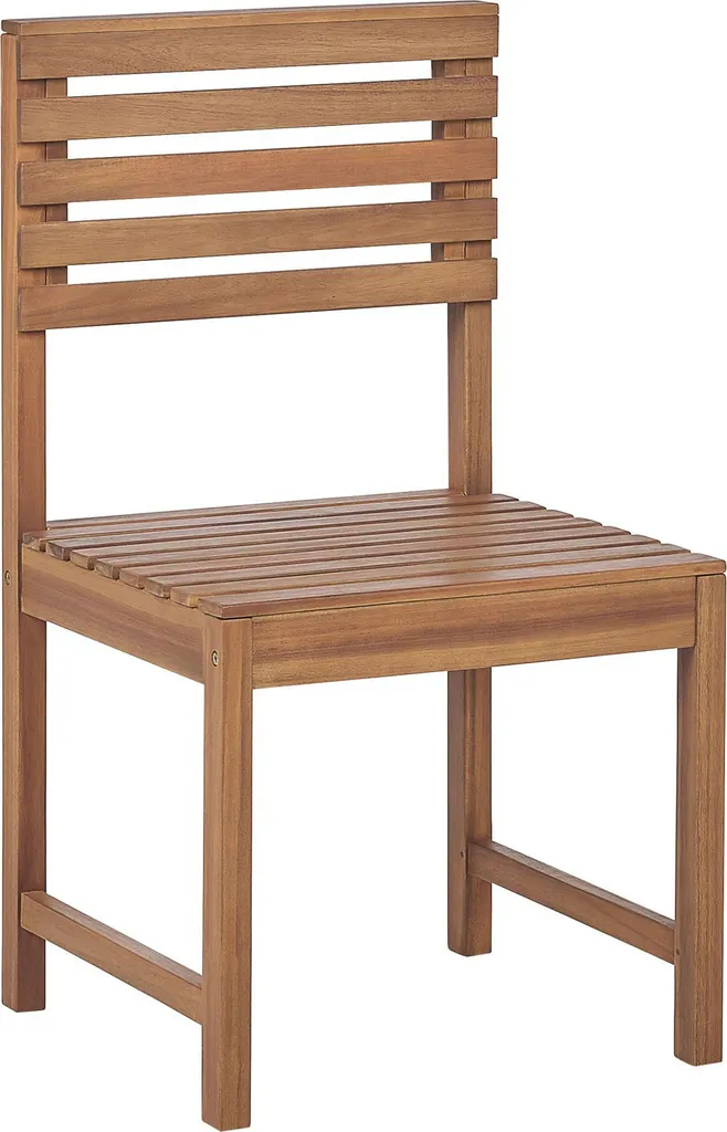 Chaise de balcon anticorrosion en bois d'acacia pour climat humide