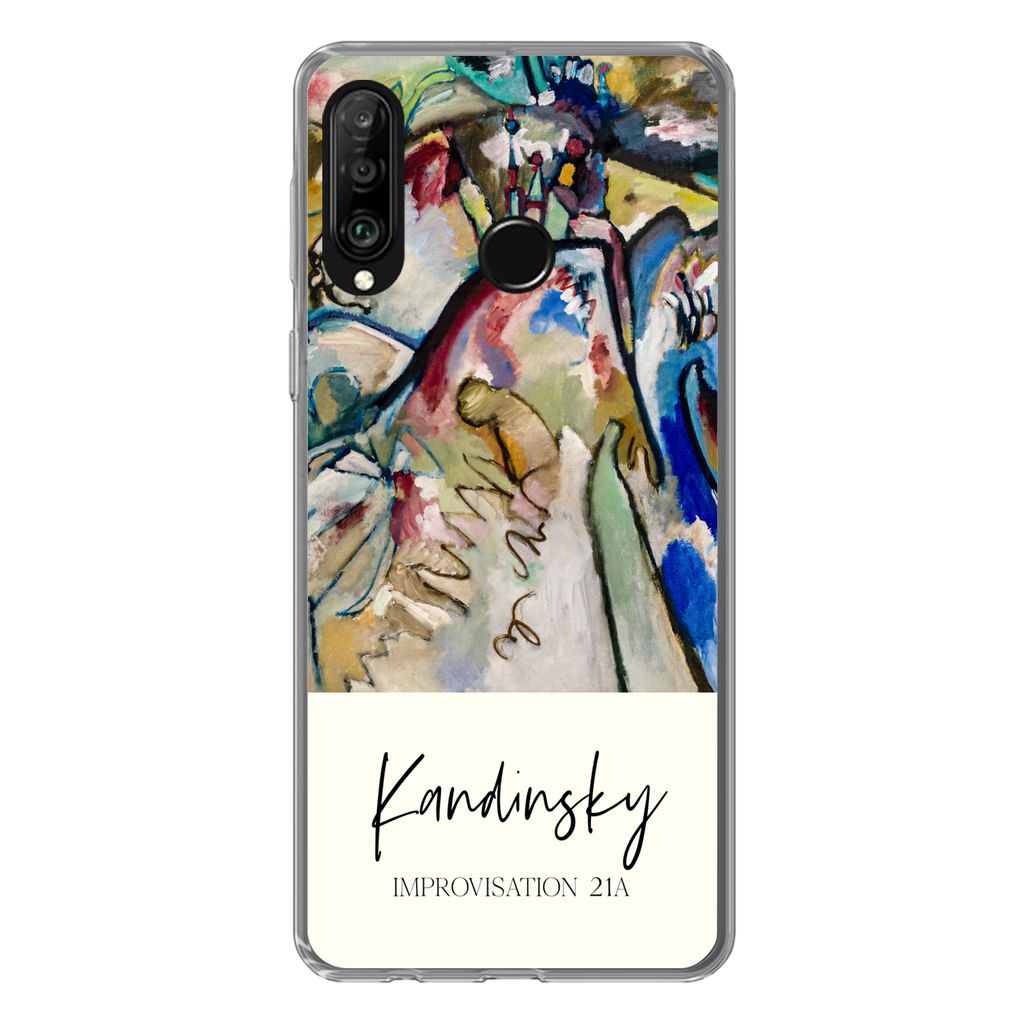 MuchoWow Handyhülle Schutzhülle Hülle für Huawei P30 Lite Improvisation 21A - Kandinsky - Alte Meister Silikon Softcase Handy Hülle - Handyh...