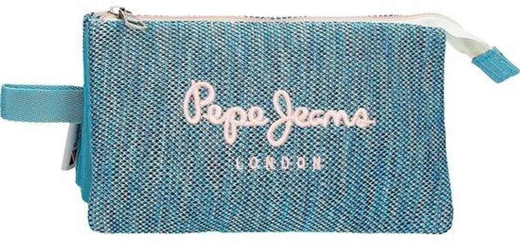 Étui en polyester bleu 22 x 12 x 5 cm - Trousse de rangement compacte