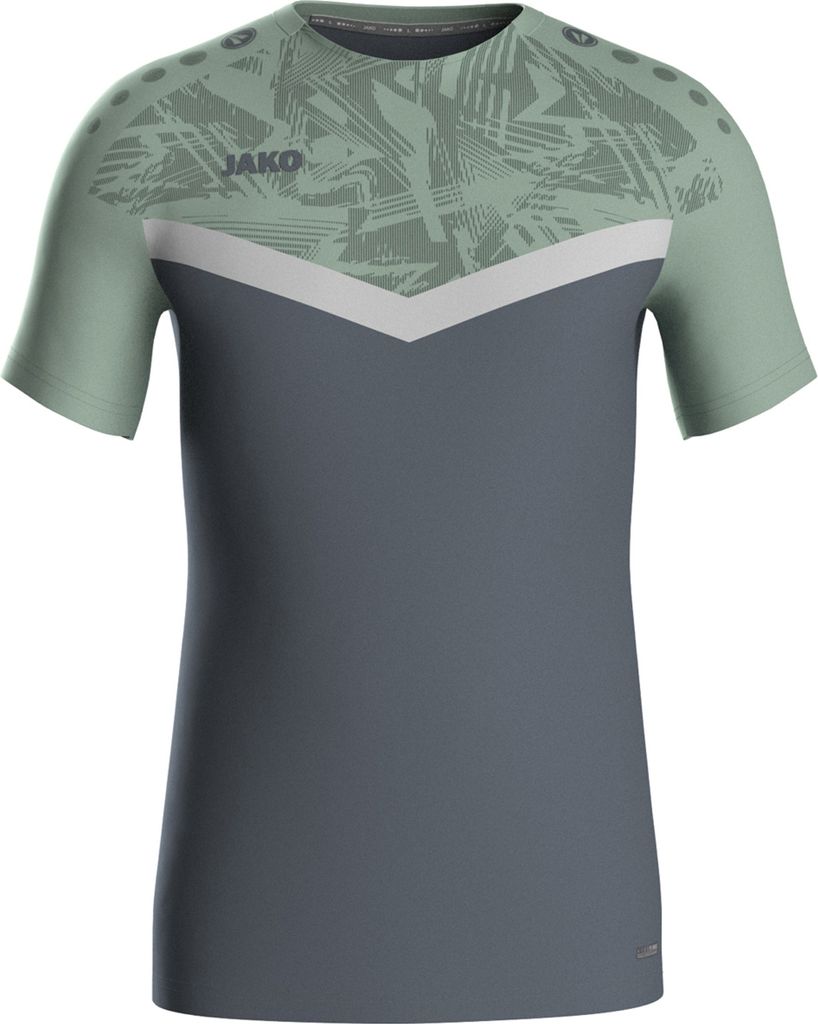Jako Iconic T-Shirt Kinder - Soft Grey / Mintgrün / Anthra Light