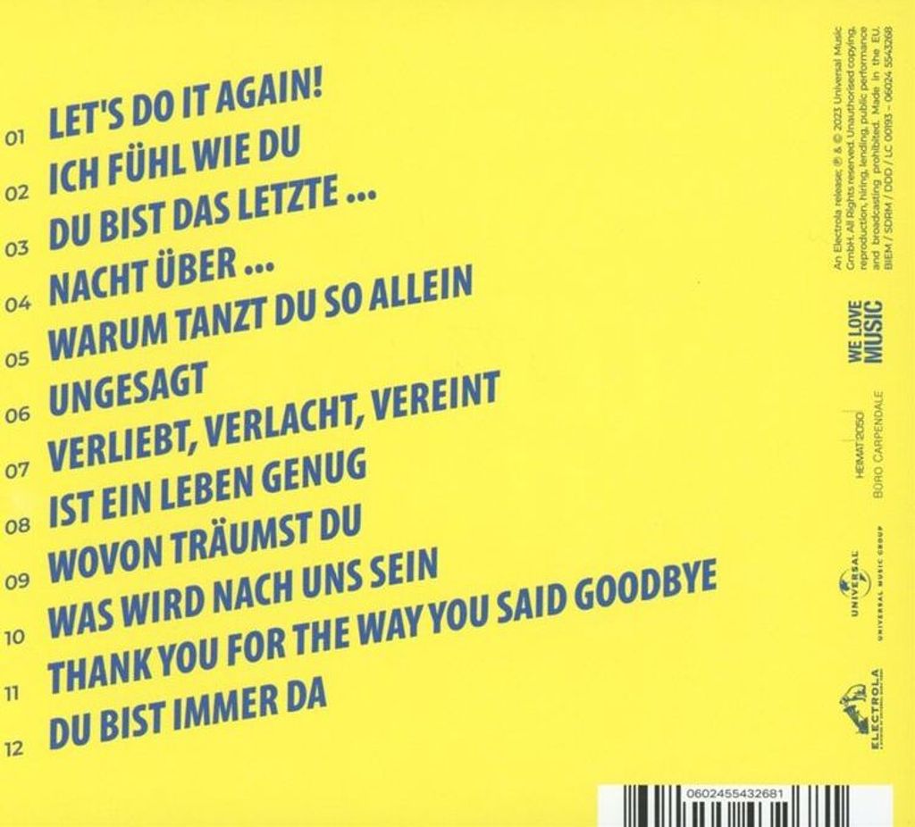 Howard Carpendale: Let's Do It Again -   - (CD / L) Obrázok produktu 3