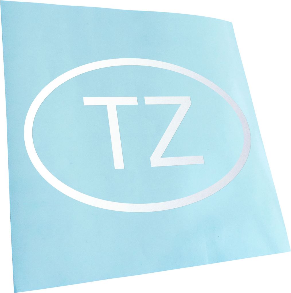 Kiwistar - Autoaufkleber - Tansania TZ Heckscheibe - Aufkleber für Auto Kfz Fahrrad, LKW, Truck Mofa