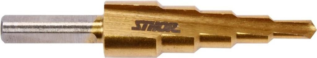 HSS Stufenbohrer titannitridbeschichtet selbstzentrierend 4-12 mm für Metall Zylinderschaft 22610