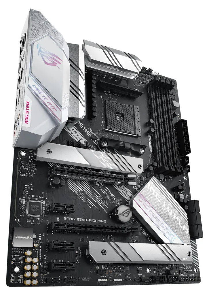 Carte mère Gamer ASUS ROG STRIX B550-A GAMING pour Setup Gaming Blanc