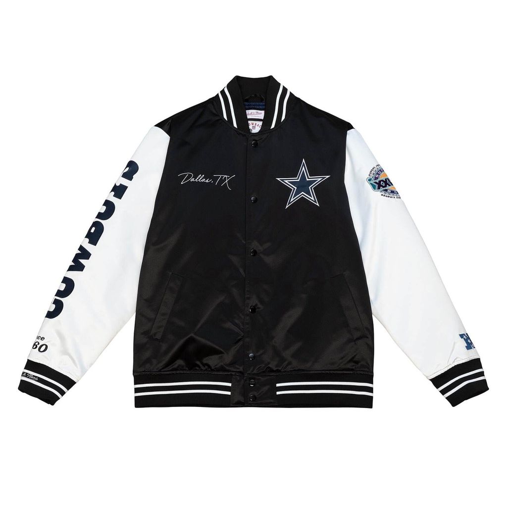 Mitchell & Ness NFL Team Origins Satin Jacket Dallas Cowboys black/white M