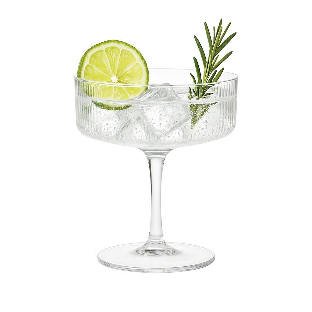 DAL CERO Cocktailglas – Geripptes Design, 200 ml – Elegantes Glas für Cocktails, Aperitifs & Desserts