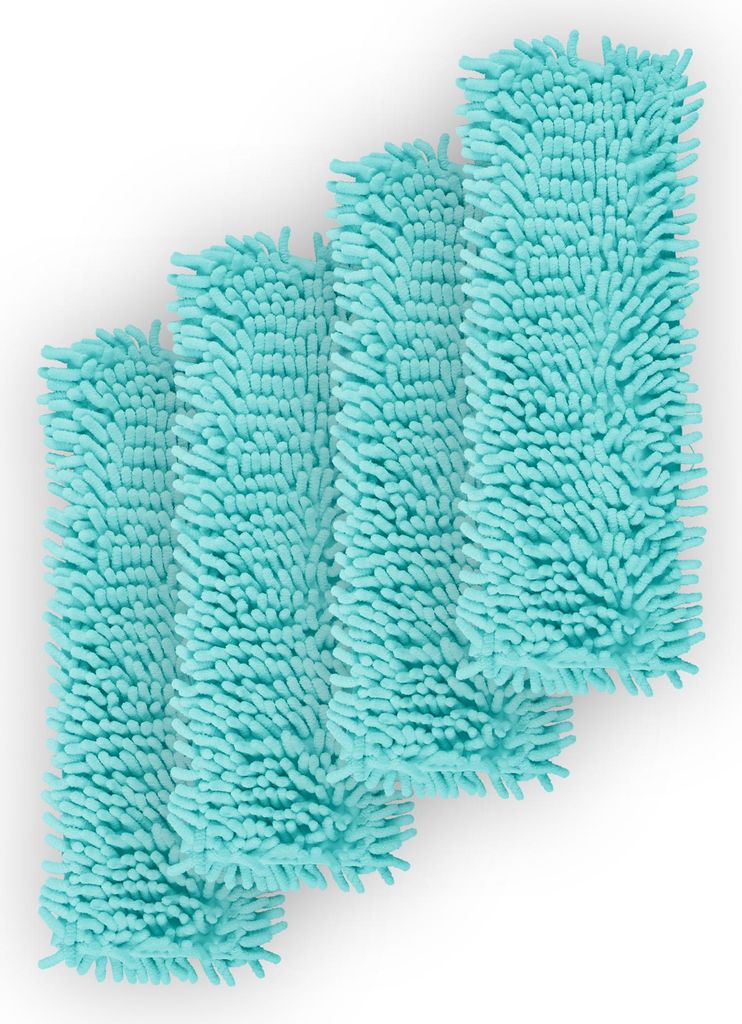 Ersatzbezug "Mint" für Bodenwischer ( 4er Pack ) - 40cm - Chenille Wischbezug, für alle gängigen Klapphalter - Bezug für alle Bodenarten