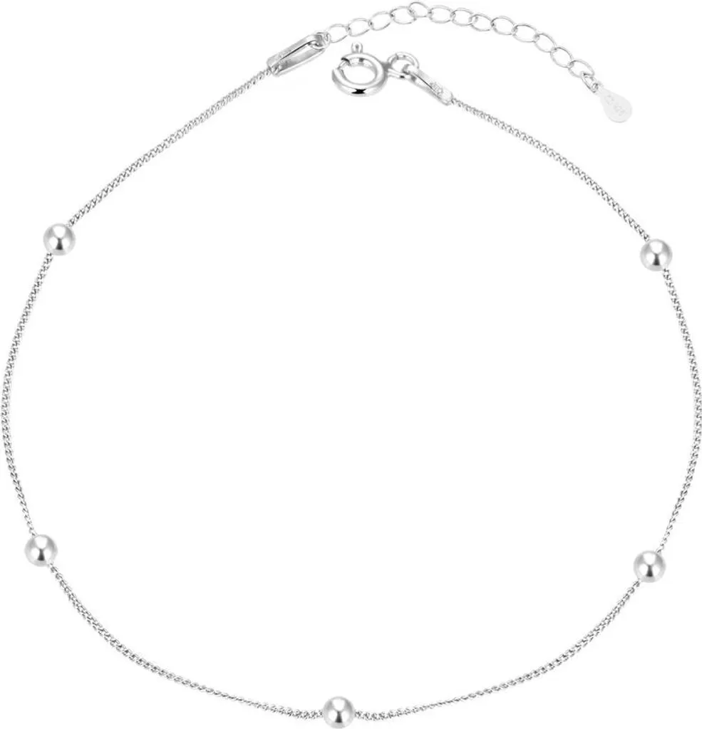 Bracelet boules en argent poli AGB438N : éclat et finesse au poignet