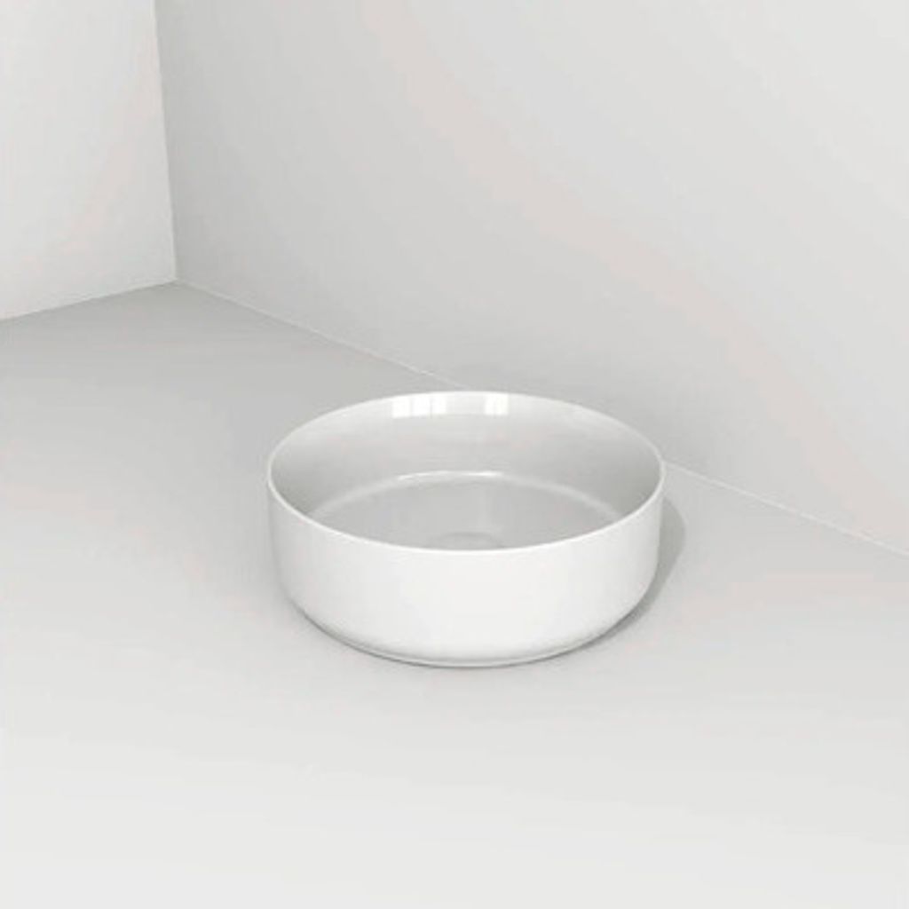 Devo Aufsatzwaschbecken Cristal 2.0 Sonus 2.0 40 x 40 cm weiß mit Beschichtung UM-ISVEA36