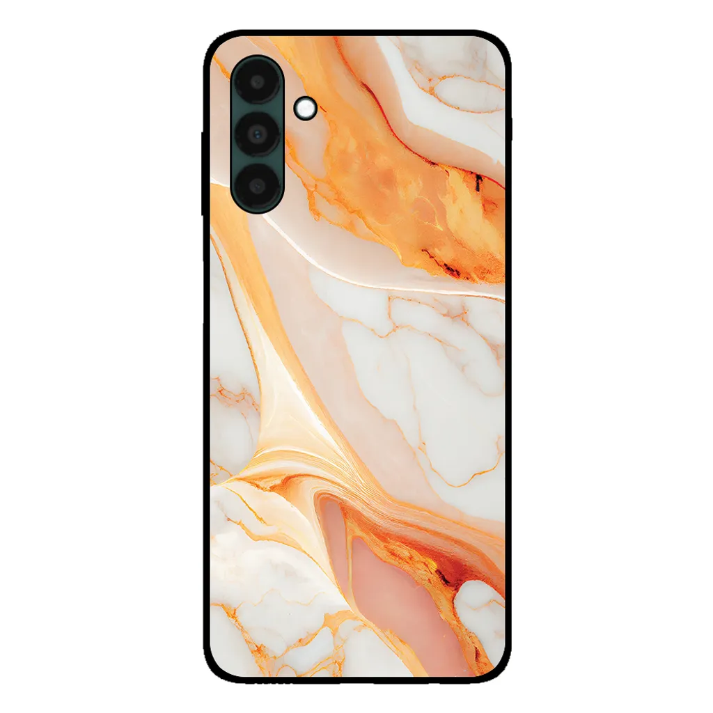 Cover Samsung A04s Effetto Marmo Arancio | Smartphonica TPU Case