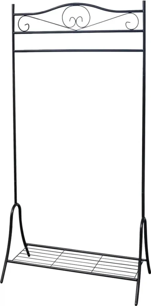 Portemanteau Noir Acier Anti-Basculement pour Ranger vos Manteaux Lourds