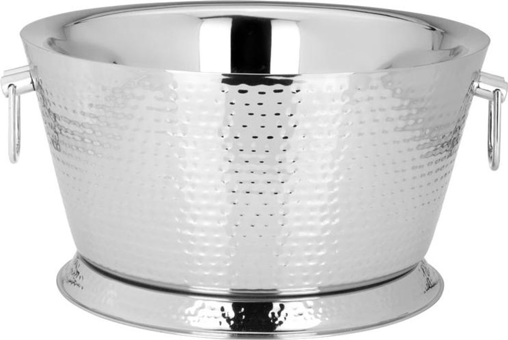 Champagner-/Flaschenkühler Hammerschlag-Optik (H) 20,5 x (Ø) 38 cm