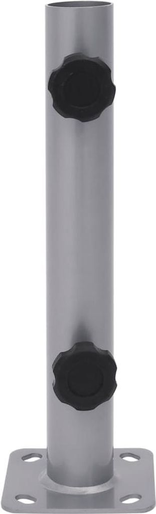 vidaXL Stojan na slnečník pre tyč Ø32/34/38 mm strieborná Obrázok produktu 