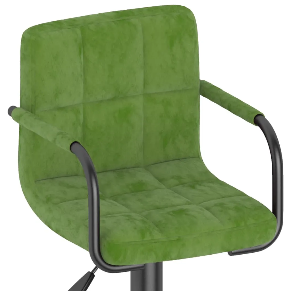 Tabouret de bar vert clair velours vidaXL : Stable et confortable - 7