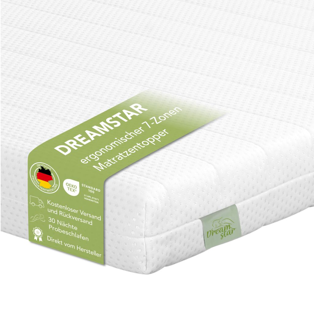 10 cm ergonomický 7-zónový matracový topper | H2&H3 | 180 x Obrázok produktu 