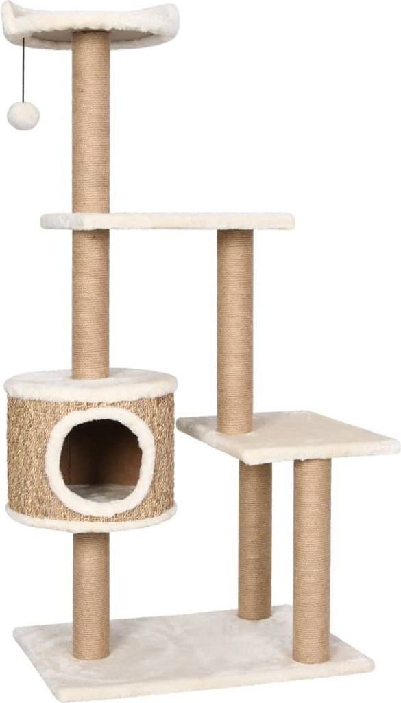 vidaXL Arbre à chat 123 cm Herbe de mer Image du produit 