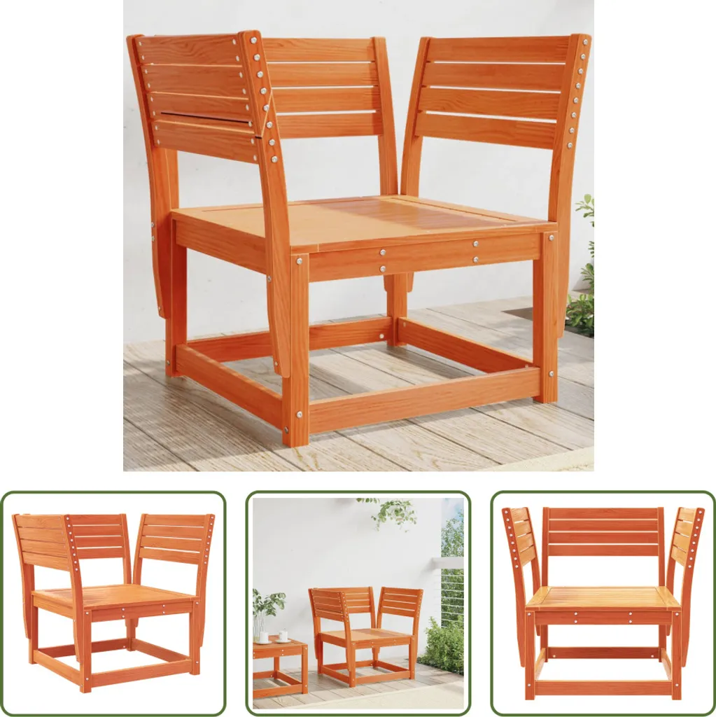 Sedia Esterno Legno Pino Massello Marrone | Comfort per Famiglia