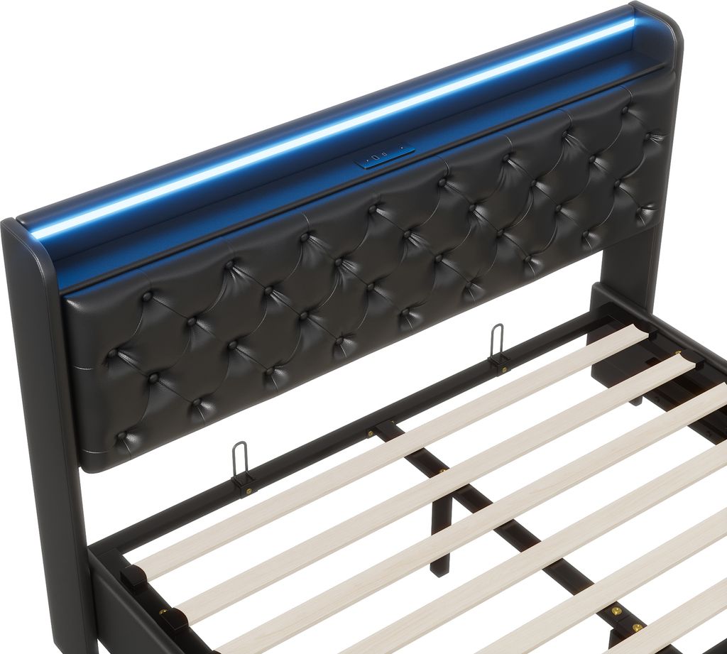 UnboxG Polsterbett 160x200cm mit  USB und Typ C, Produktbild 