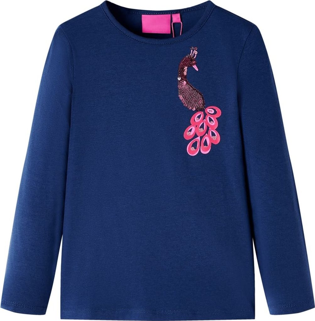 Kinder-Langarmshirt Marineblau 116 Produktbild 