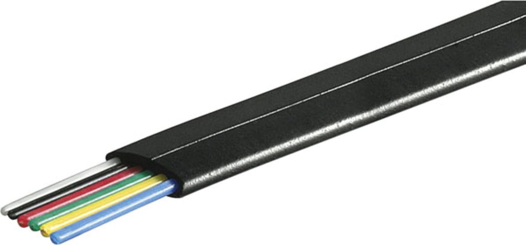 Telefonflachkabel 6-adrig, 100 m Rolle, AWG 28, CCA (kupferkaschiertes Aluminium) Kupferkaschierter Aluminiumleiter (CCA)