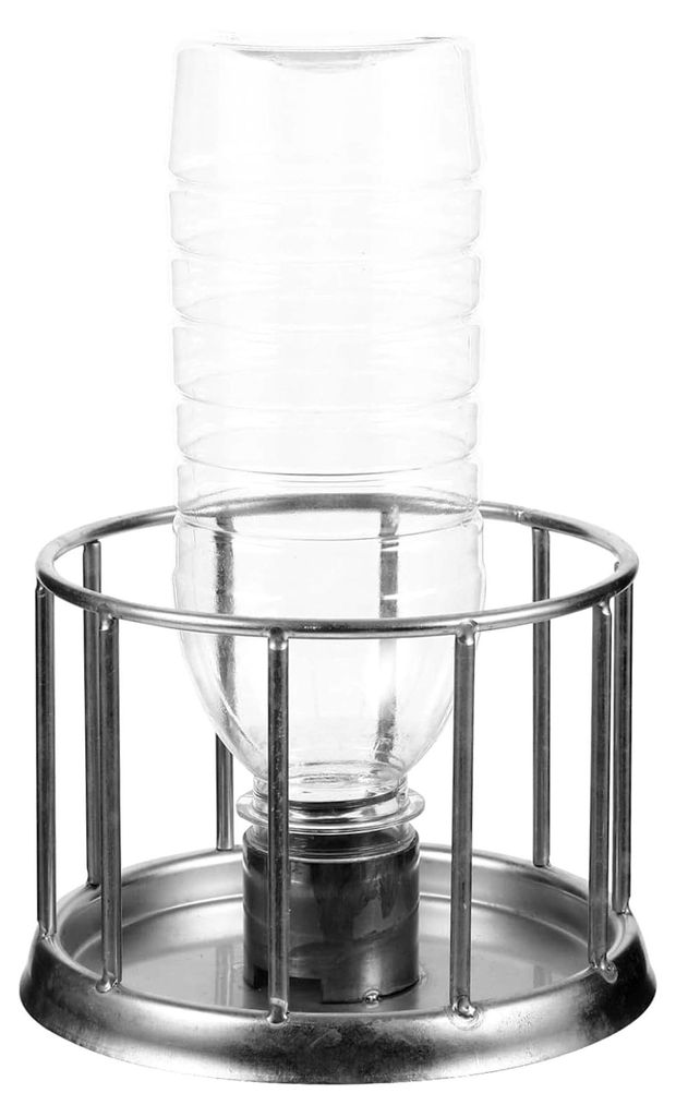 Edelstahl Wasserspender für Schildkröten und Reptilien mit Spritzschutz für Terrarien
