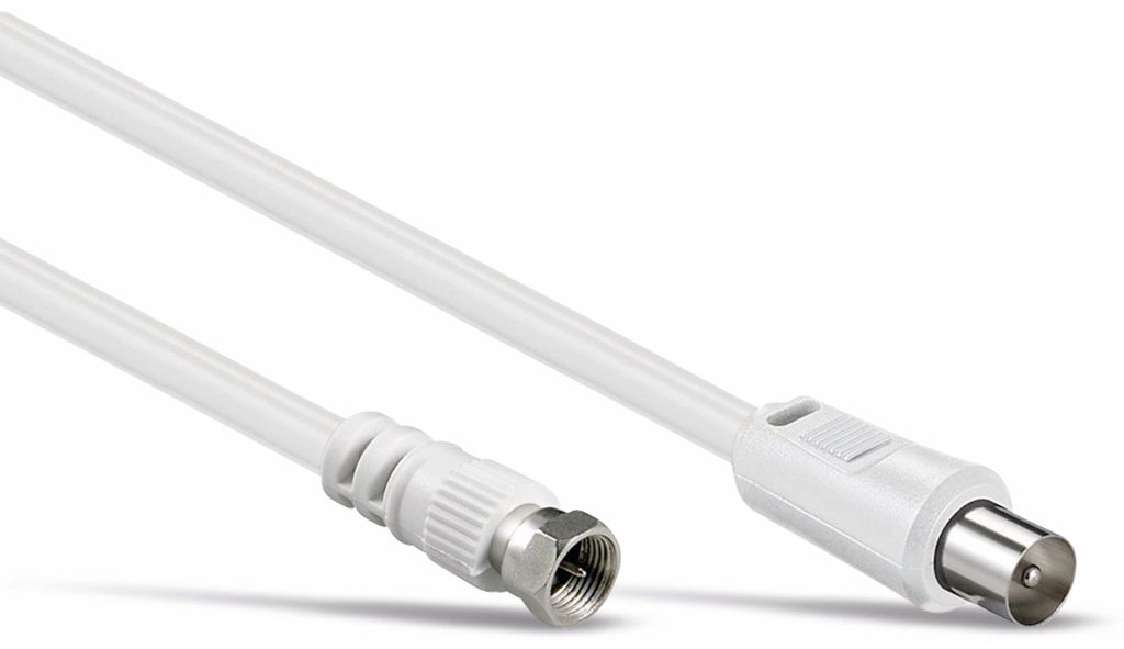 Wentronic Goobay Câble de raccordement SAT/Antenne, blanc, Image du produit 