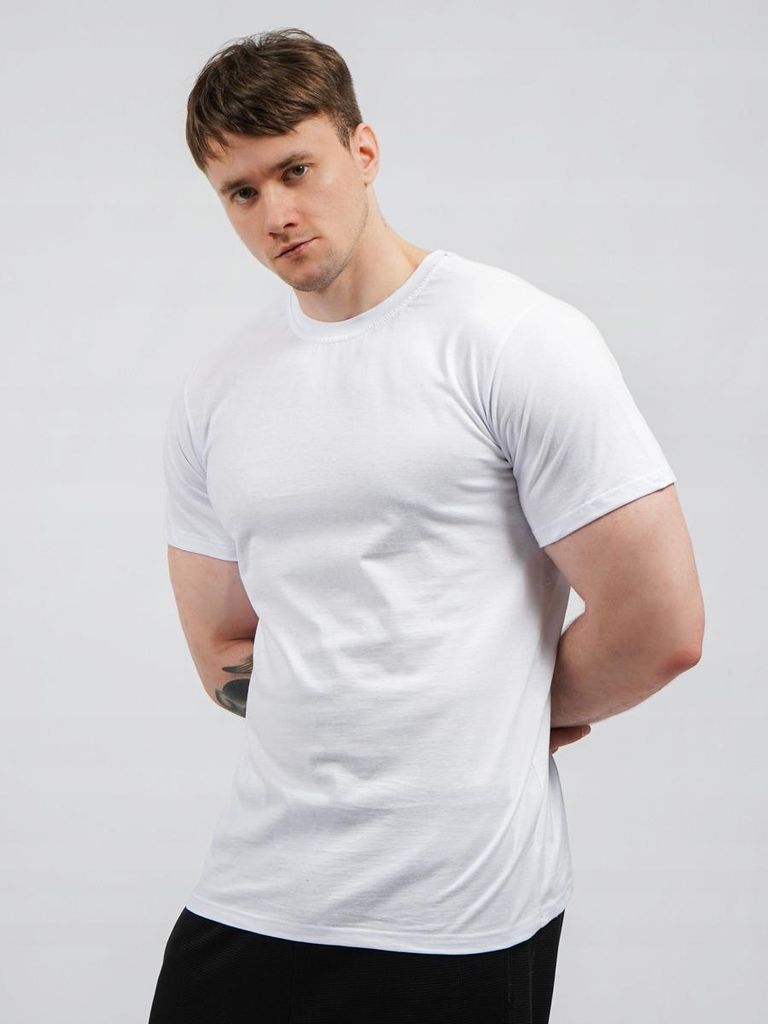 Oversize T-Shirt für Herren – Größe XXXL – Weiß – 100% Produktbild 