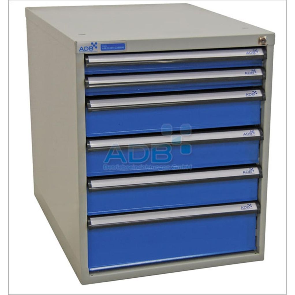 ADB Schubladenbox, Höhe 650 mm, 6 Schubladen