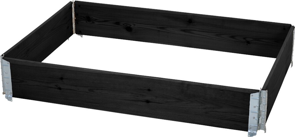 SIENA GARDEN Hochbeet stapelbar, 120 x 80 x 19,5 cm, schwarz