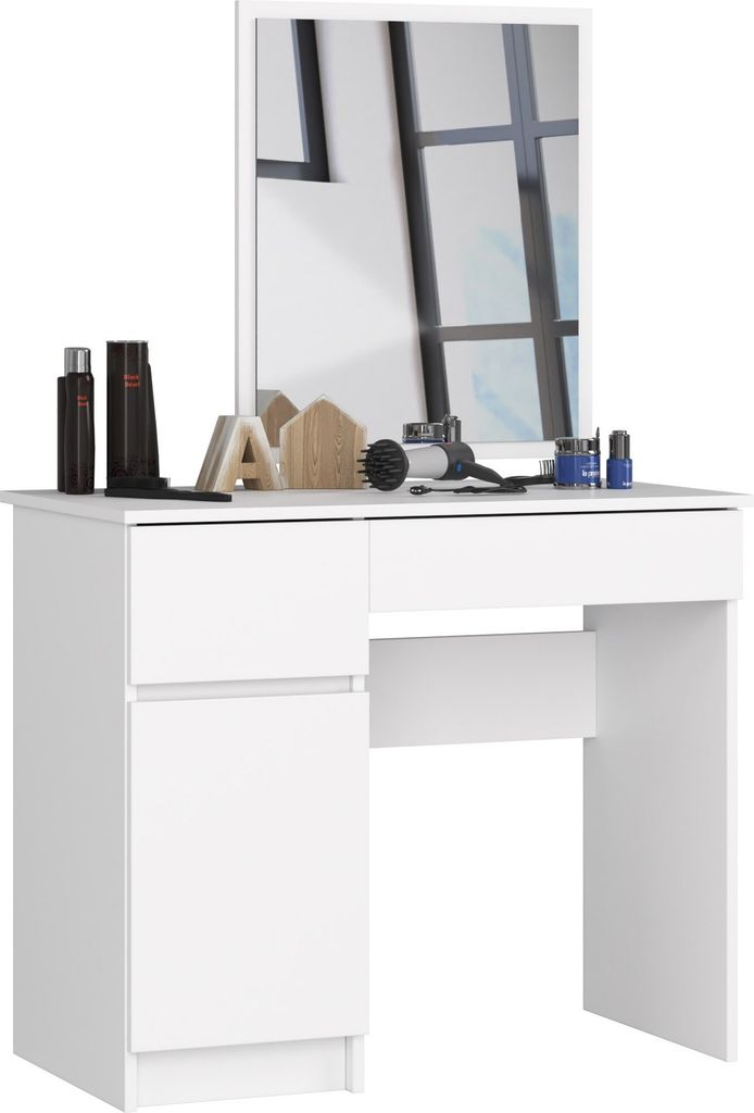 Schminktisch AKORD Frisiertisch Weiß 90 cm B90 x H142 x T50 cm