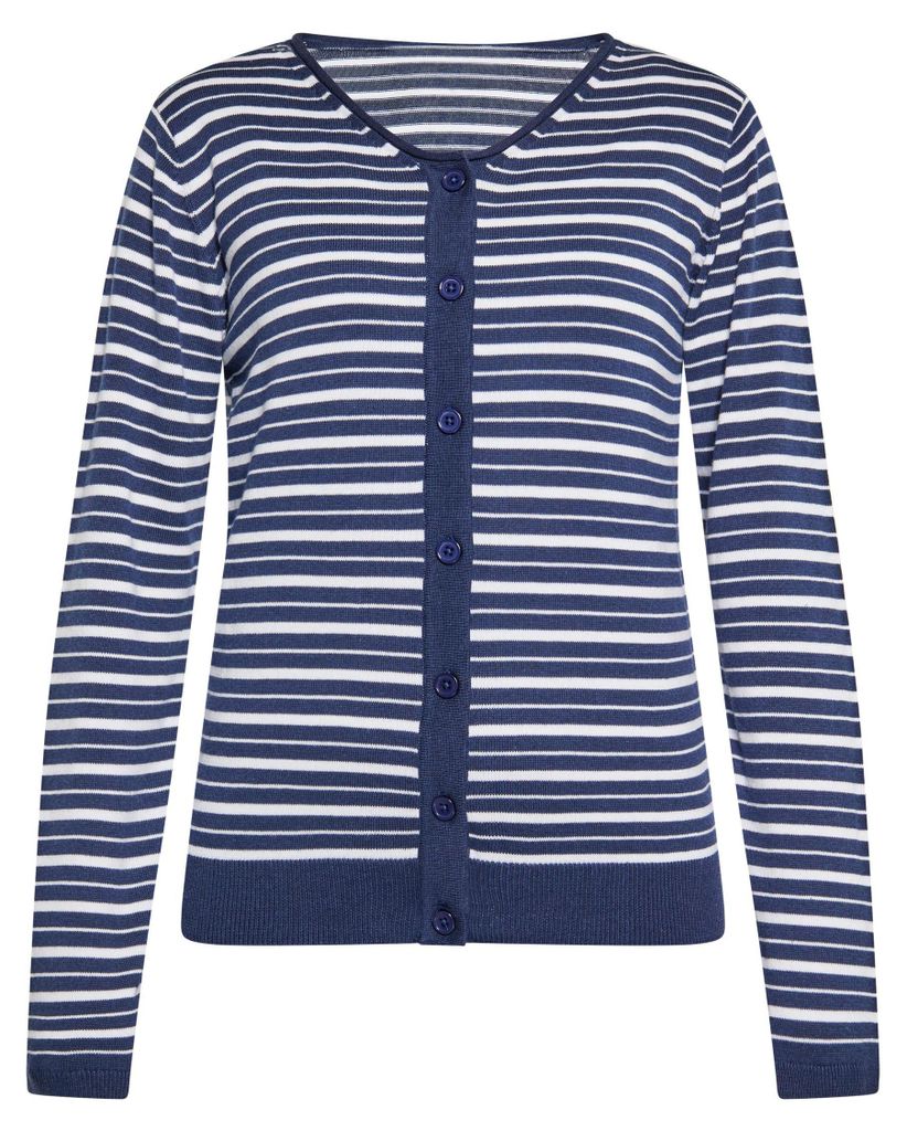 Mutha Damen Cardigan - marineblau-weiß, XL