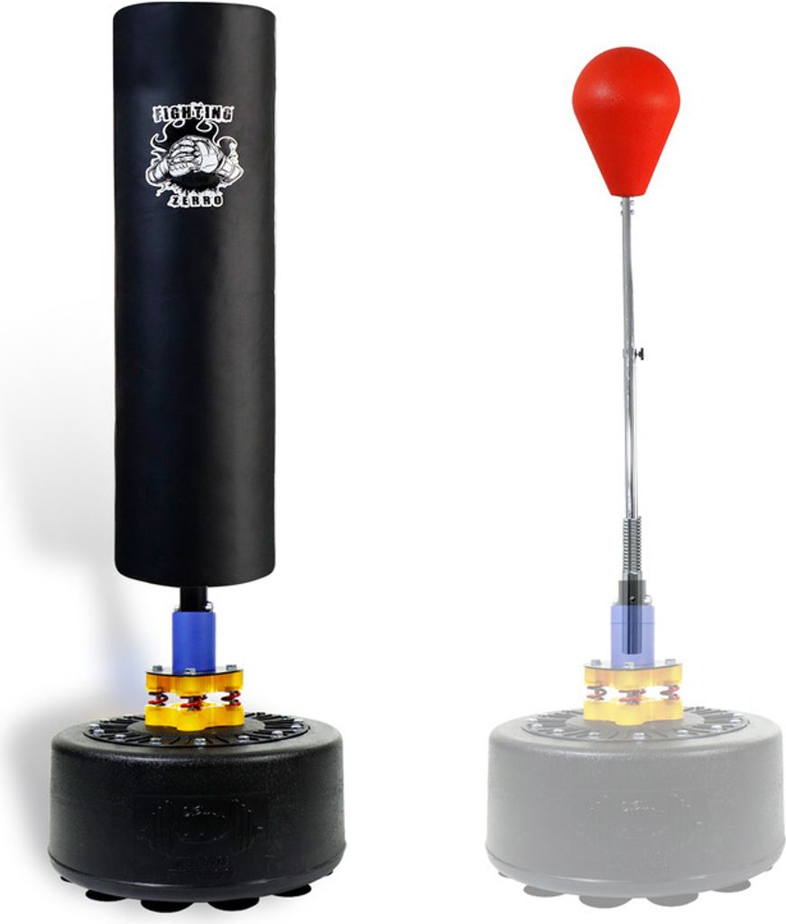 ZERRO Boxsack Freistehender Standboxsack Solide Punchingball Set Höhenverstellbarer Boxing Trainer Heavy Duty