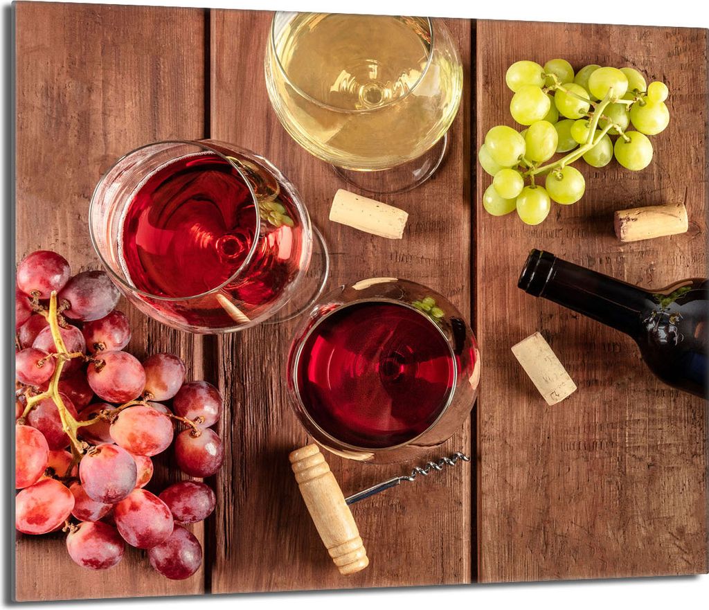 Glas-Herdplattenschutz 60x52 Wein