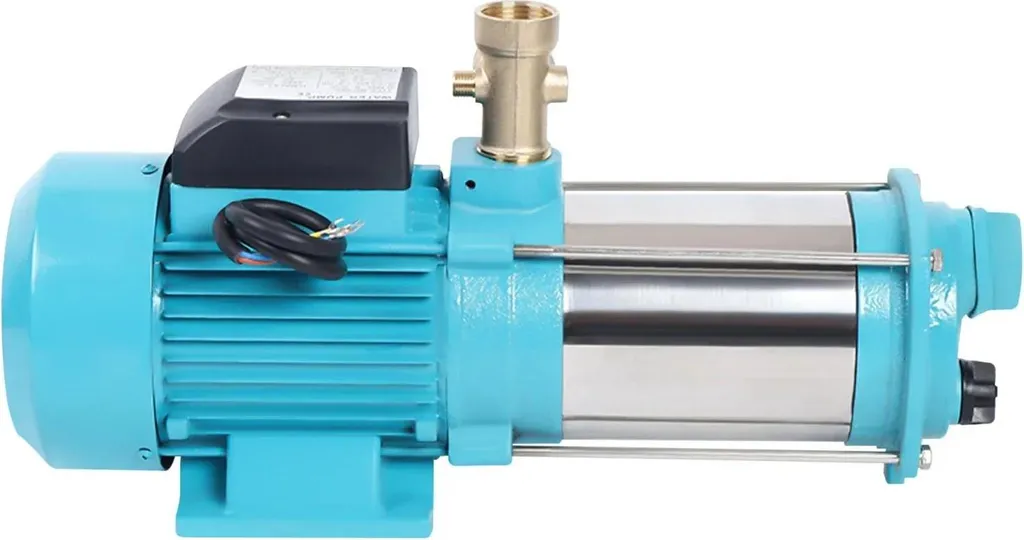 Pompe centrifuge inox durable cyan débit rapide haute résistance 220V