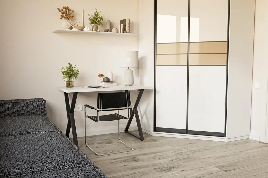 Table Chicago 120 finition béton gris au design robuste et minimaliste