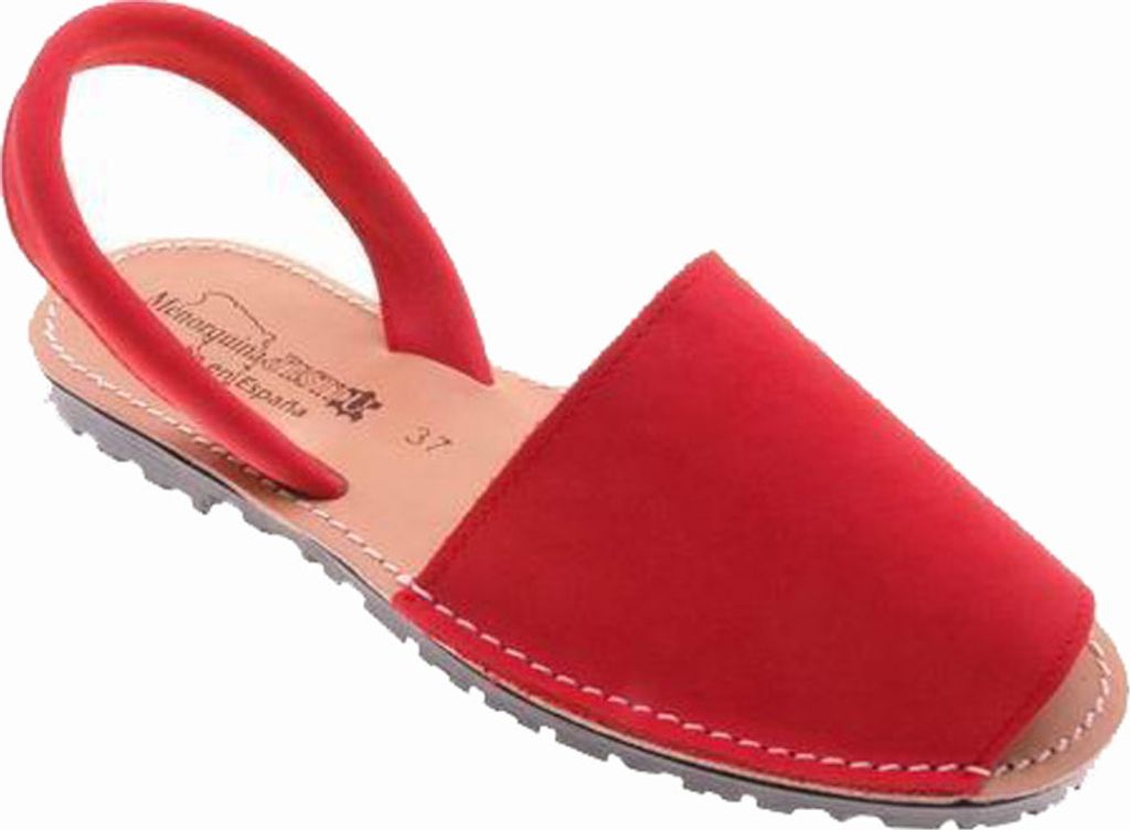 Avarcas Minorquine Damen Sandalen, Echtleder, Rot, 36 EU