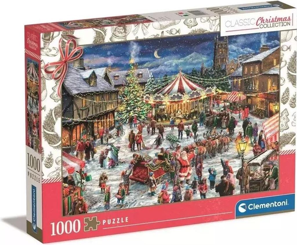 CLEMENTONI Puzzle 1000 Der Weihnachtsmarkt 81505