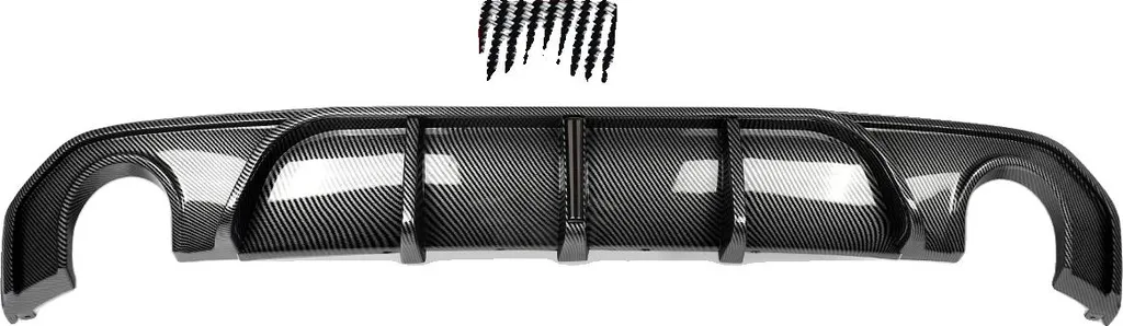 Diffuseur arrière look carbone avec feu LED type F1 pour auto sport