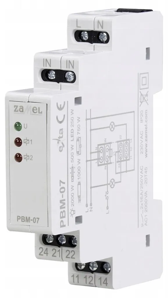 Relais Bistable PBM-07 Zamel pour Commande Centralisée Éclairage 230V