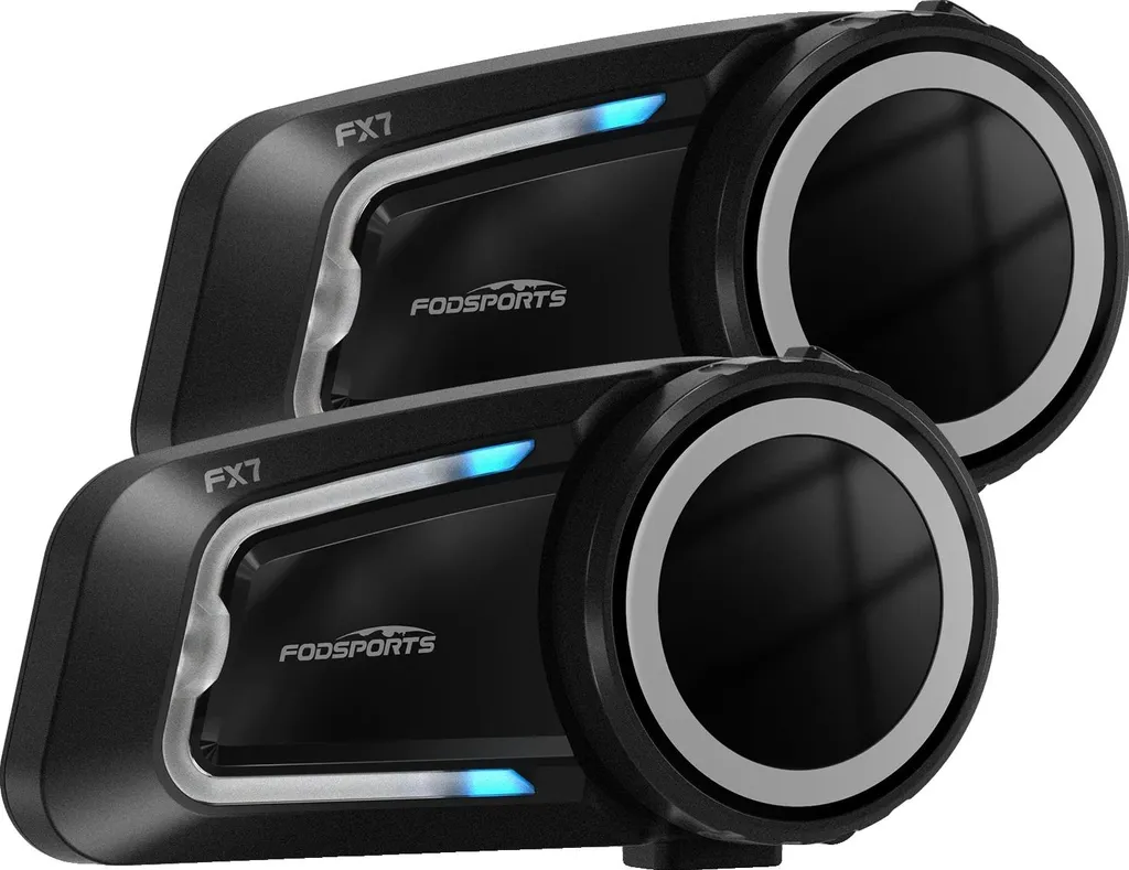 Intercom Moto 2000m Haute Autonomie Bluetooth avec Batterie Intégrée