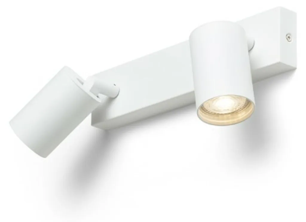 Plafonnier LED blanc 2x9W GU10 DUDE II Rendl, design minimaliste 230V