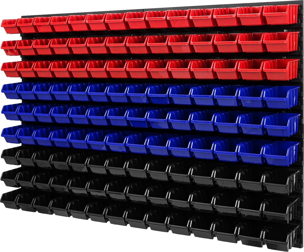 Sada stohovacích boxů 4x nástěnný policový úložný systém Obrázek produktu 