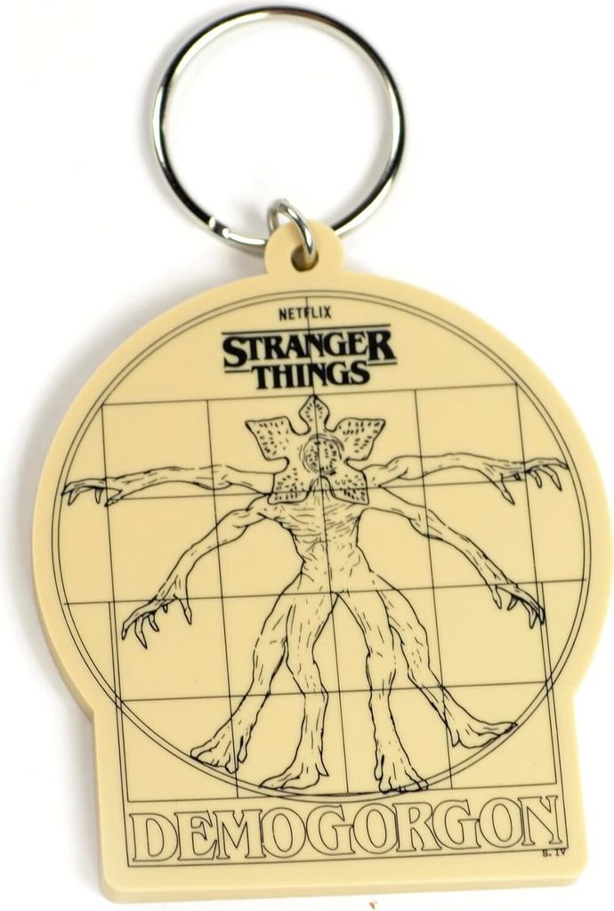 PYRAMID INTERNATIONAL Uni Kinder Stranger Things 4 (Vitruvian Demogorgon) Gummi-Schlüsselanhänger, Bunt